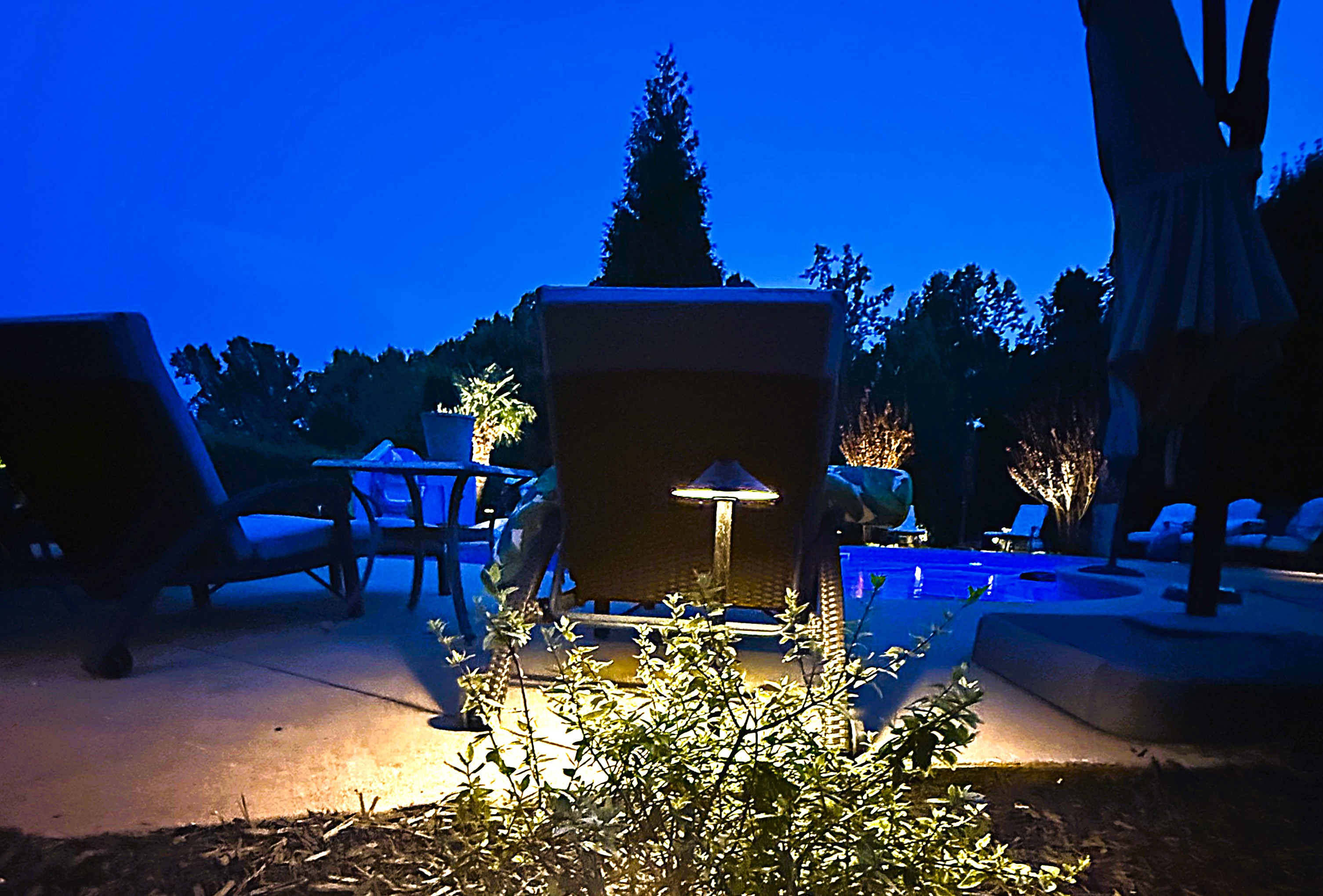 Landscape lighting on residential property — Visible Illumination SC